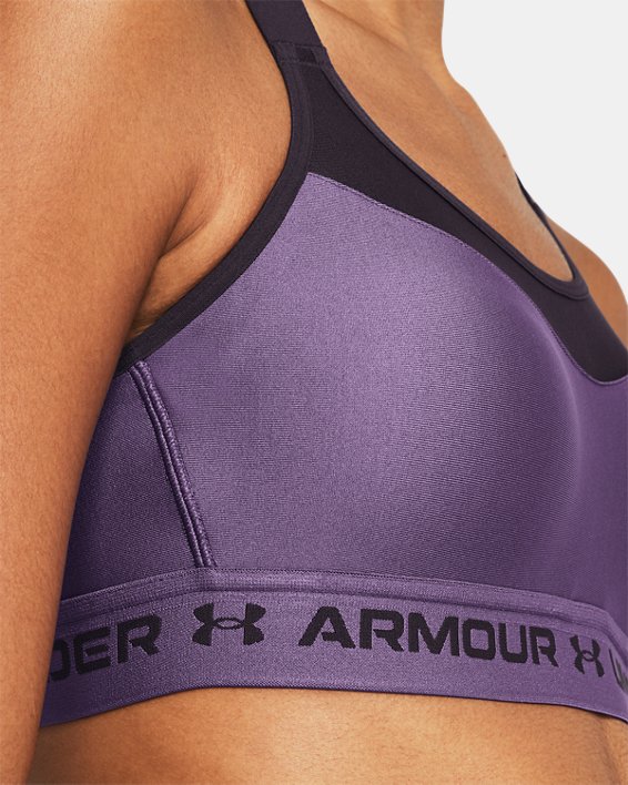 Women's Armour® High Crossback Sports Bra in Purple image number 8